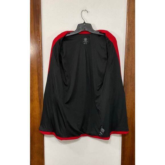 Boom Boom Jeans Womens Double Breasted Red Blazer Jacket Size Medium Stretch - Picture 3 of 6